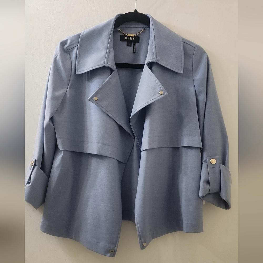 New‎ DKNY Women's Blue Jacket, Size 4.